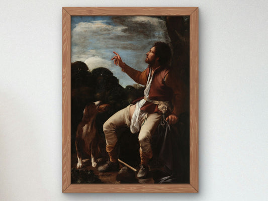 Saint Roch by Carlo Saraceni 1611, Wall Art Print, Fine Art Reproduction, Museum Quality Decor, Poster
