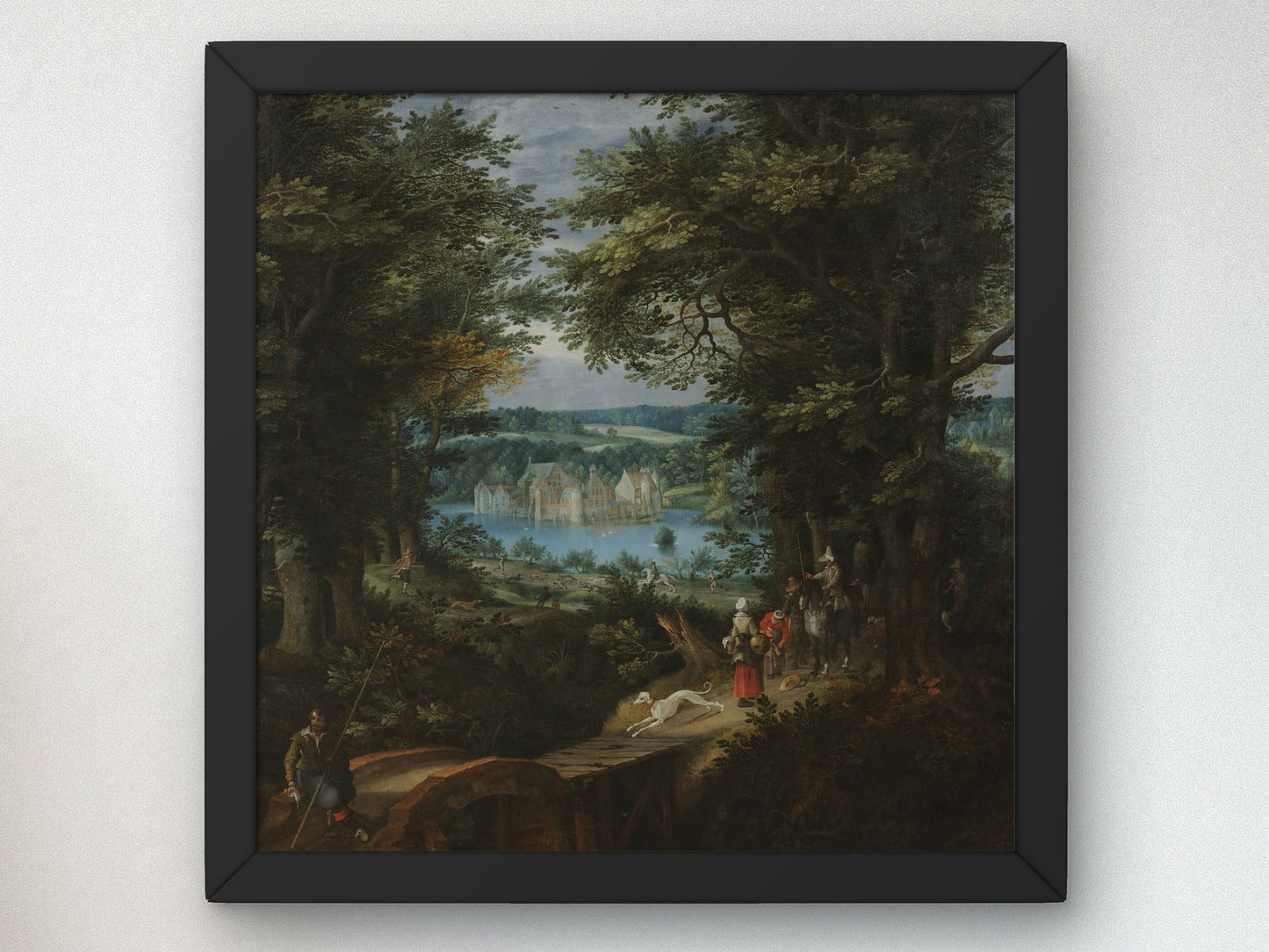 Landscape with Tervuren Castle by Denis van Alsloot 1608, Wall Art Print, Fine Art Reproduction, Museum Quality Decor, Poster