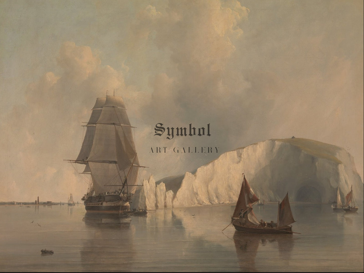 Off the Needles Isle of Wight by Edward William Cooke 1845, Wall Art Print, Fine Art Reproduction, Museum Quality Decor, Poster