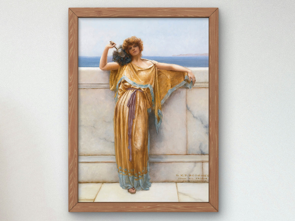 Clymene by John William Godward 1892, Wall Art Print, Fine Art Reproduction, Museum Quality Decor, Poster