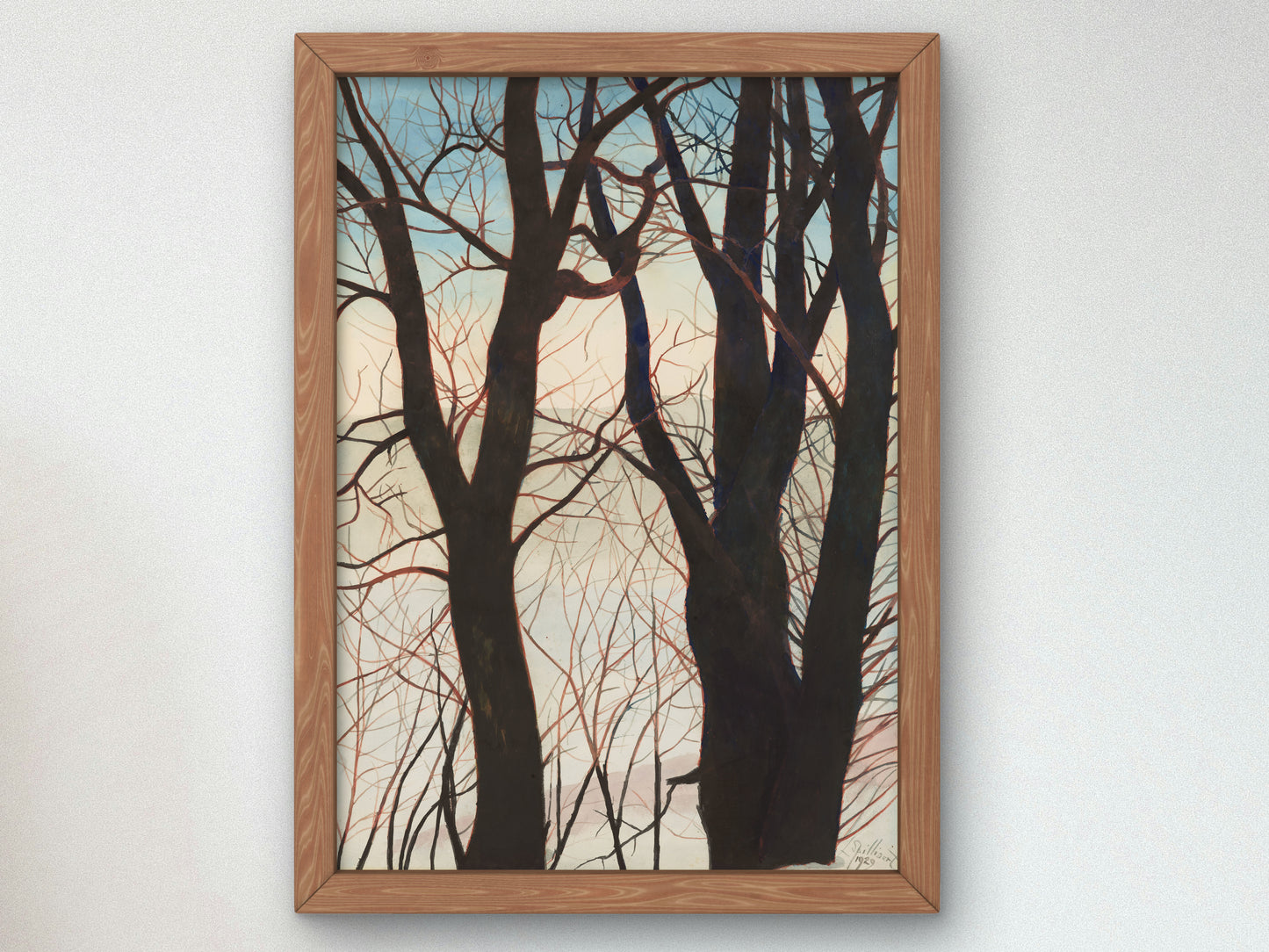 Trees in the Snow by Léon Spilliaert 1929, Wall Art Print, Fine Art Reproduction, Museum Quality Decor, Poster