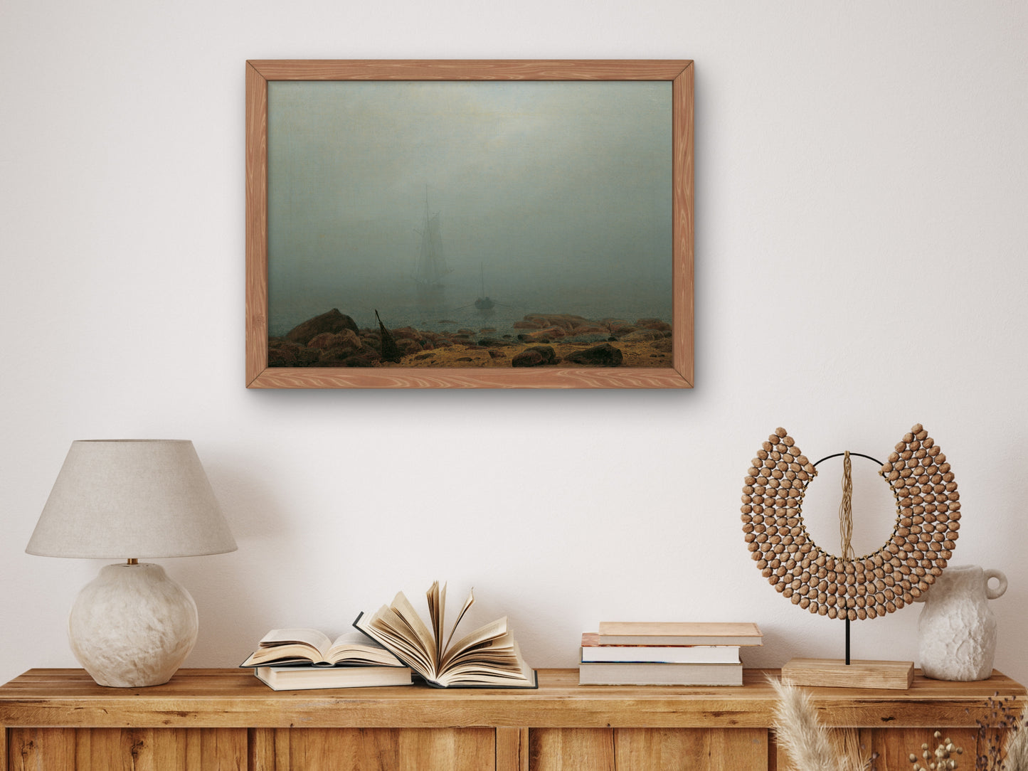 Meeresstrand im Nebel by Caspar David Friedrich 1807, Wall Art Print, Fine Art Reproduction, Museum Quality Decor, Poster