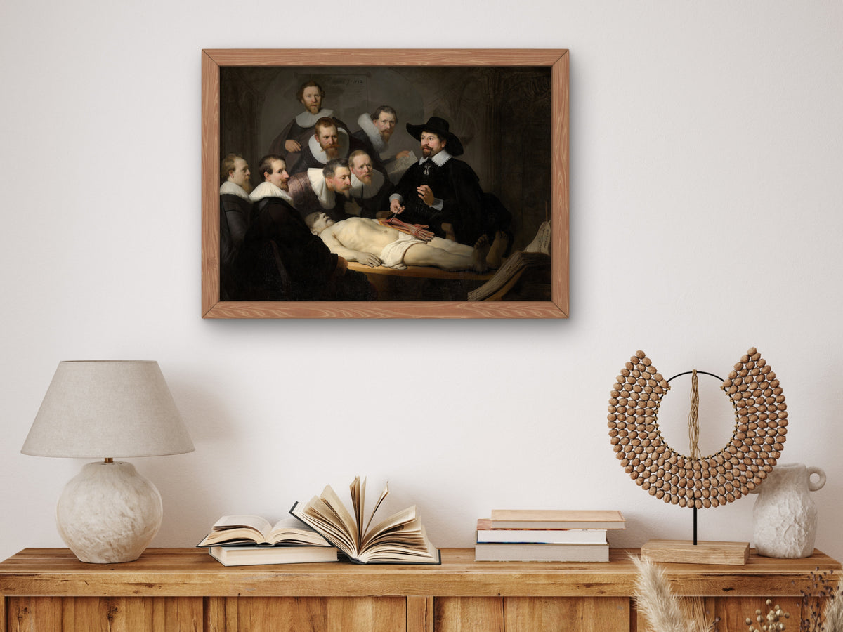 The Anatomy Lesson of Dr Nicolaes Tulp by Rembrandt van Rijn 1632, Wall Art Print, Fine Art Reproduction, Museum Quality Decor, Poster