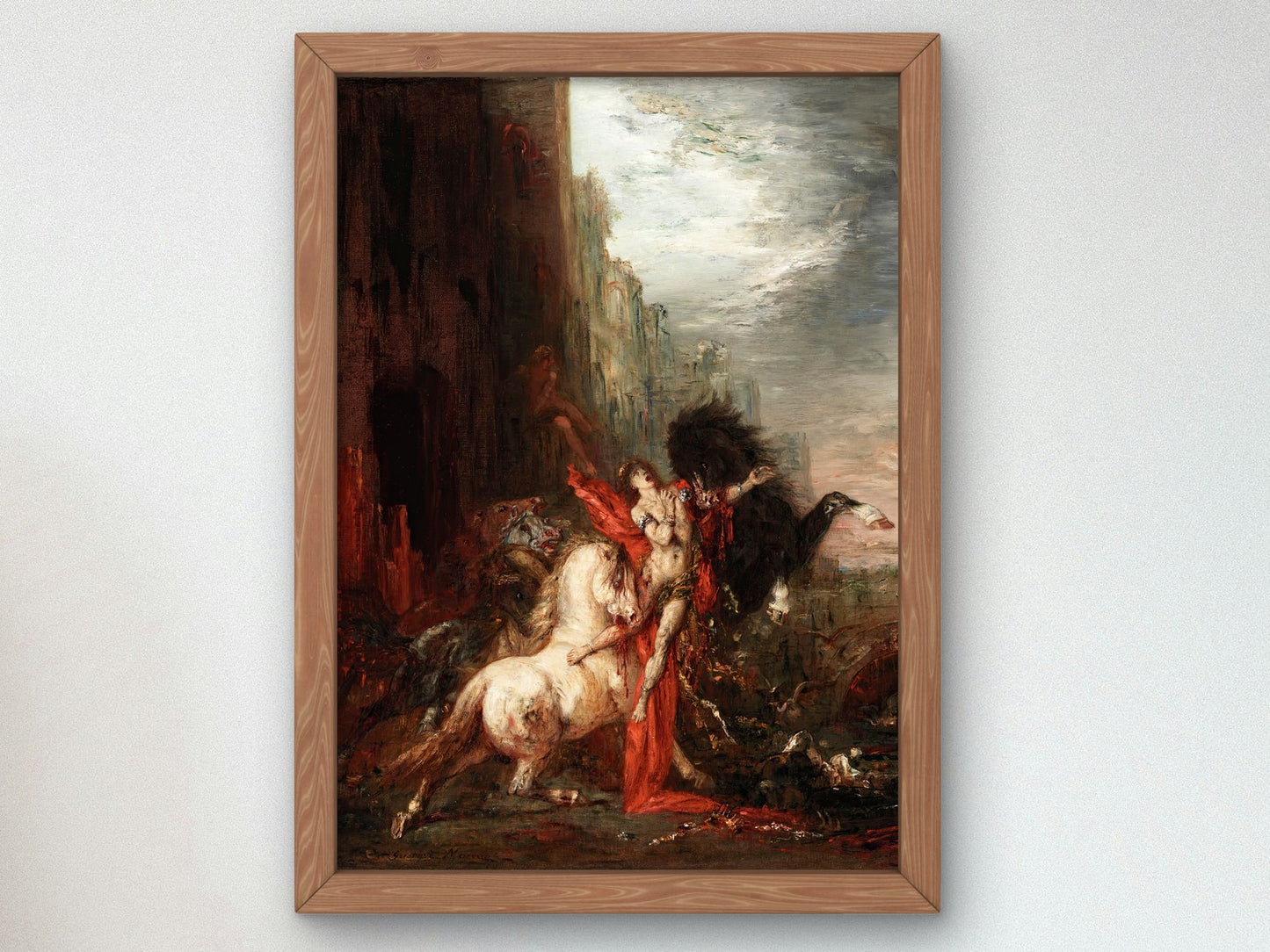 Diomedes Devoured by His Horses by Gustave Moreau 1867, Wall Art Print, Fine Art Reproduction, Museum Quality Decor, Poster