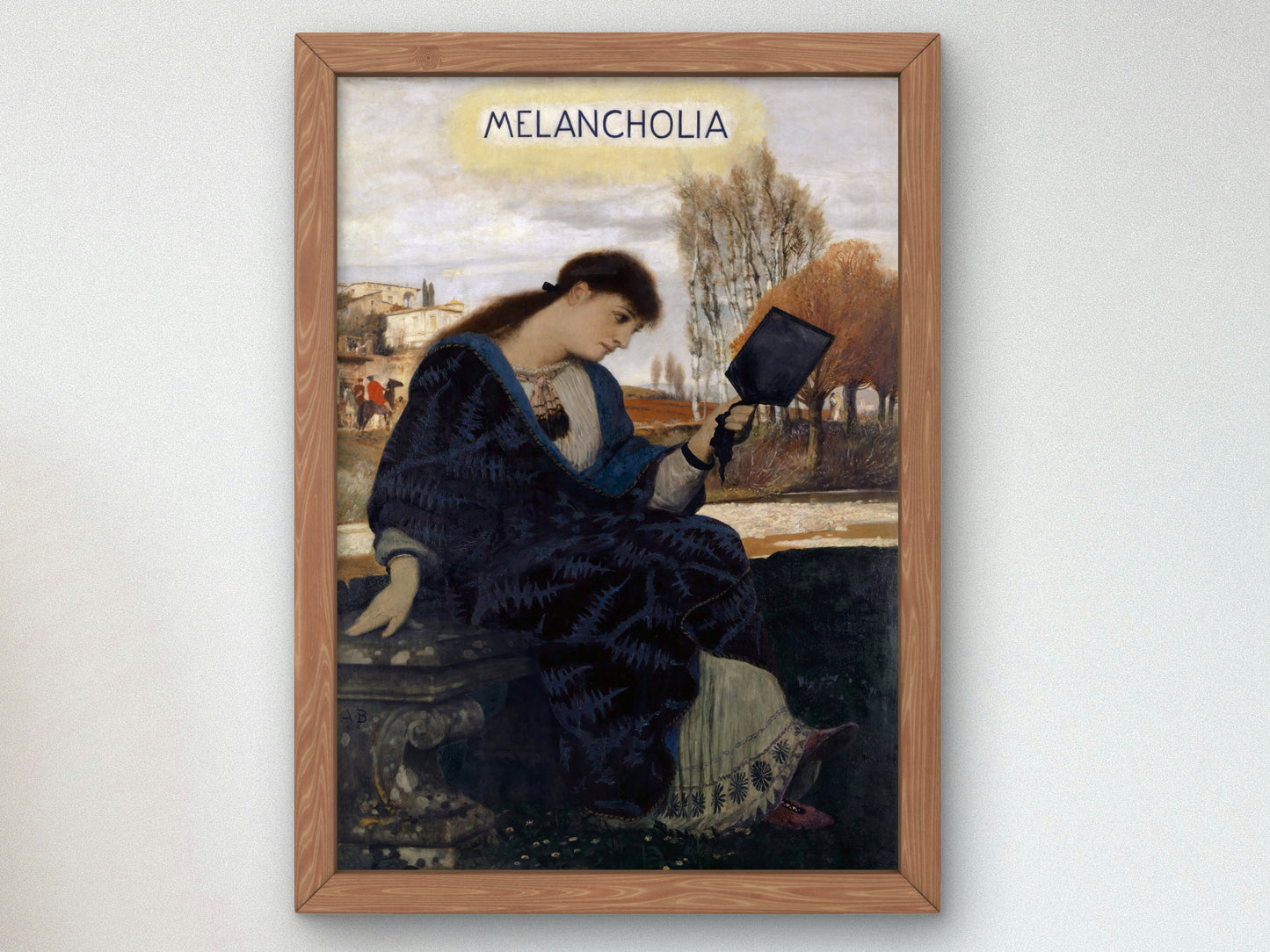 Melancholia by Arnold Böcklin 1885, Wall Art Print, Fine Art Reproduction, Museum Quality Decor, Poster