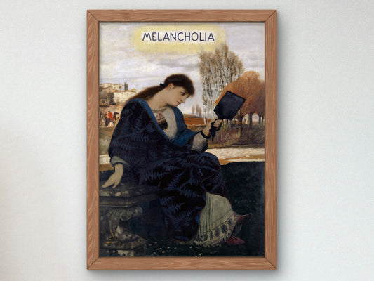 Melancholia by Arnold Böcklin 1885, Wall Art Print, Fine Art Reproduction, Museum Quality Decor, Poster