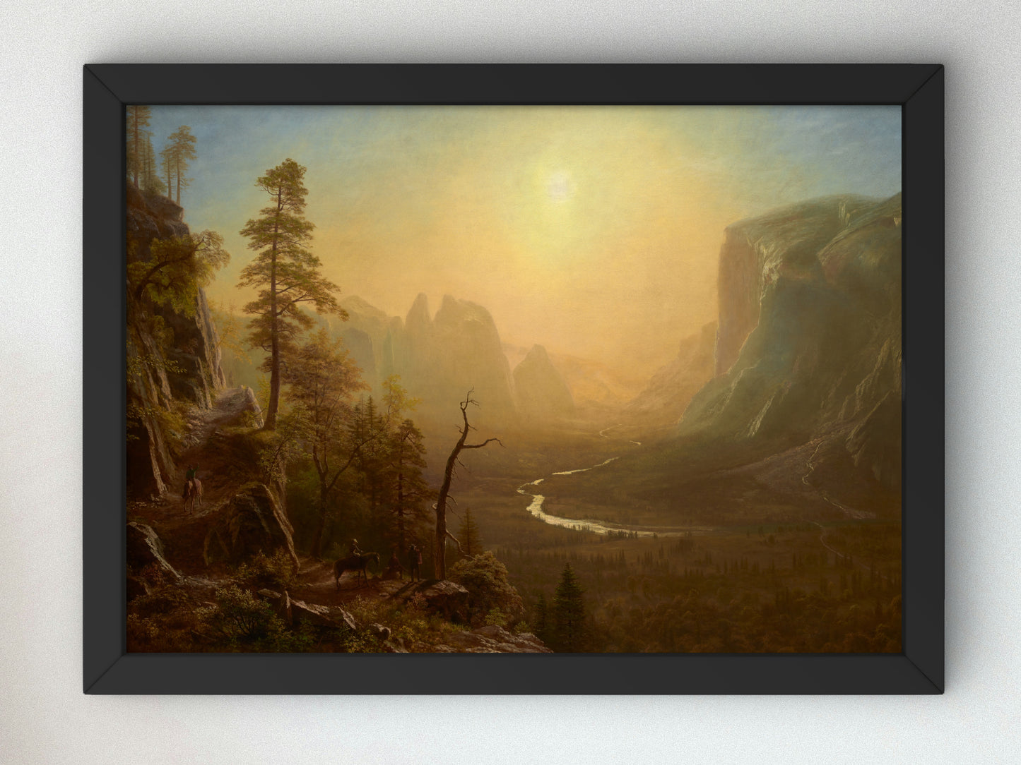 Yosemite Valley, Glacier Point Trail by Albert Bierstadt 1873, Wall Art Print, Fine Art Reproduction, Museum Quality Decor, Poster