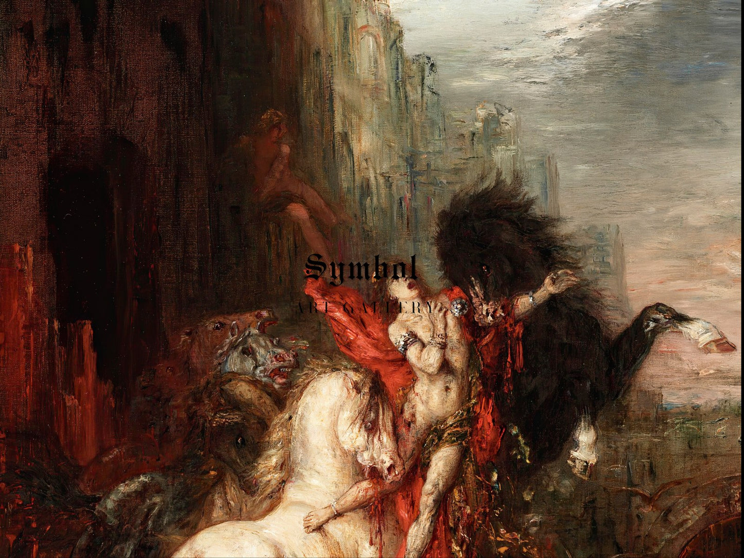 Diomedes Devoured by His Horses by Gustave Moreau 1867, Wall Art Print, Fine Art Reproduction, Museum Quality Decor, Poster