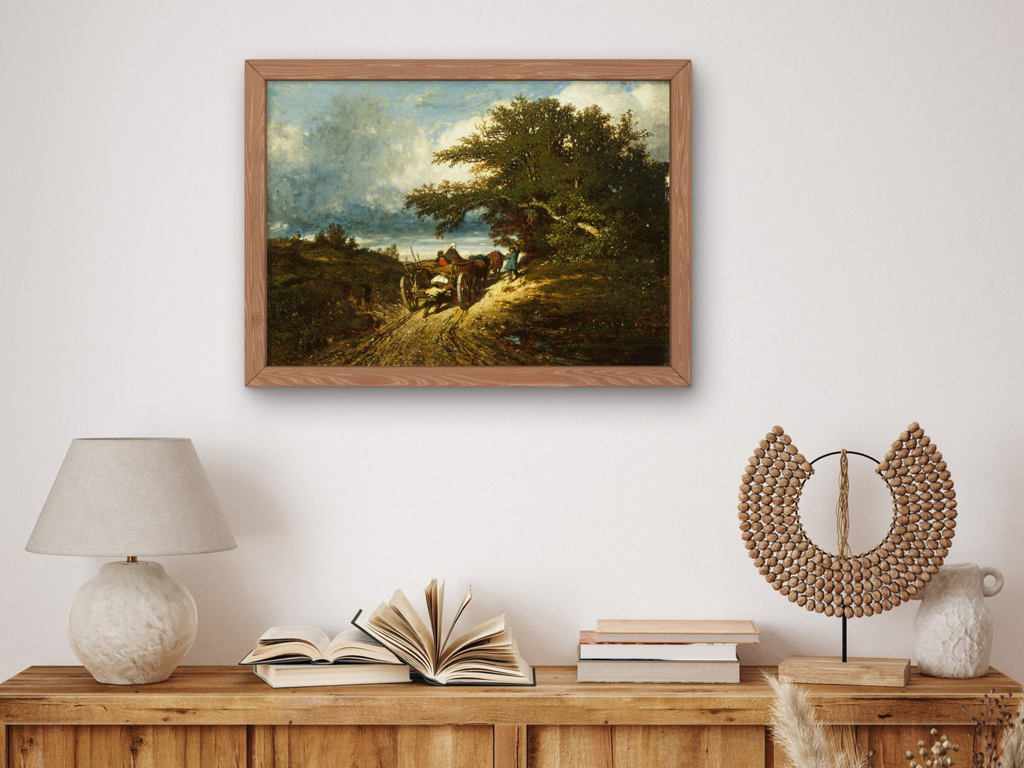 On the Road by Jules Dupré 1856, Wall Art Print, Fine Art Reproduction, Museum Quality Decor, Poster