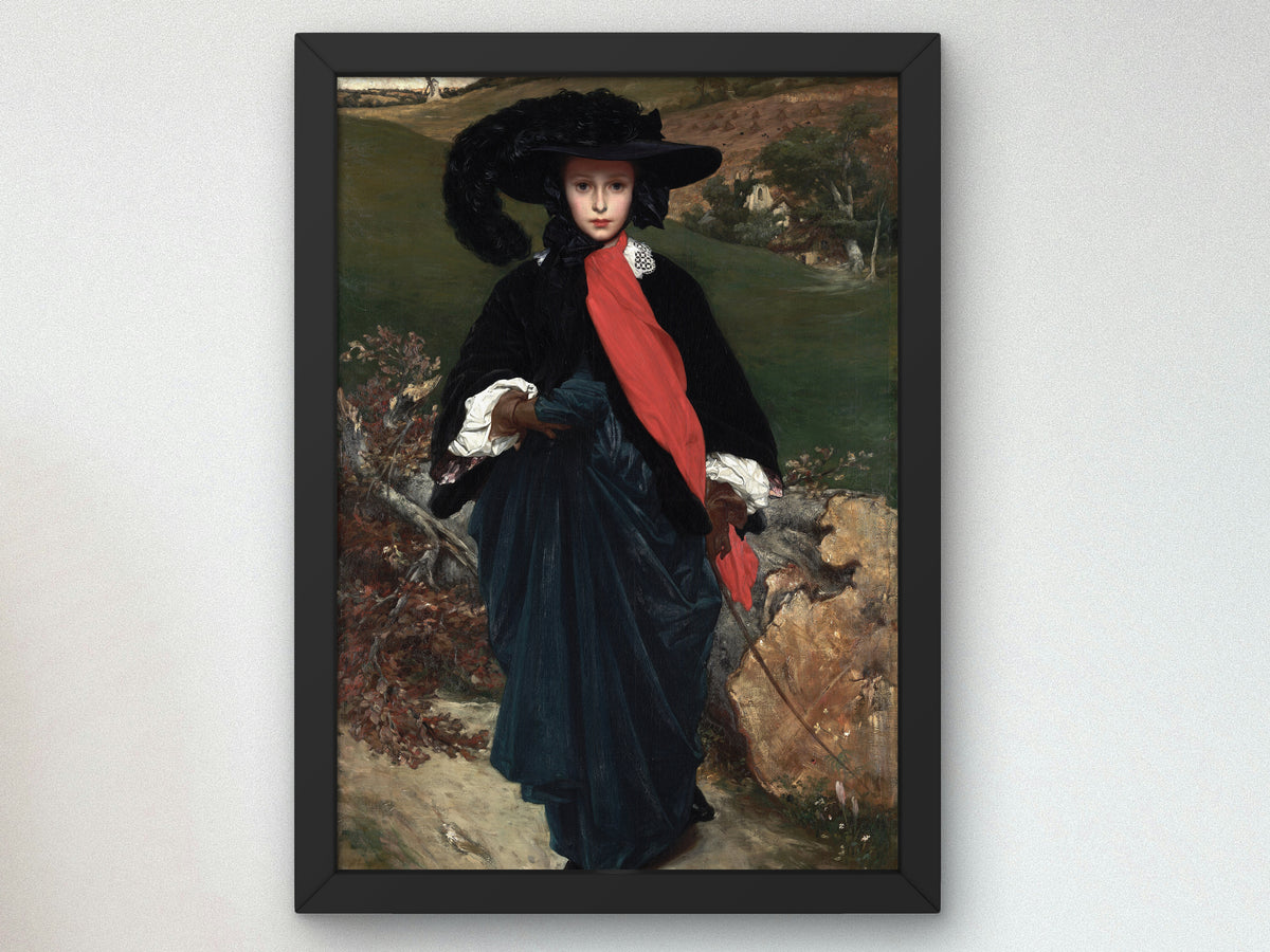 Portrait of May Sartoris by Frederic Leighton 1860, Wall Art Print, Fine Art Reproduction, Museum Quality Decor, Poster