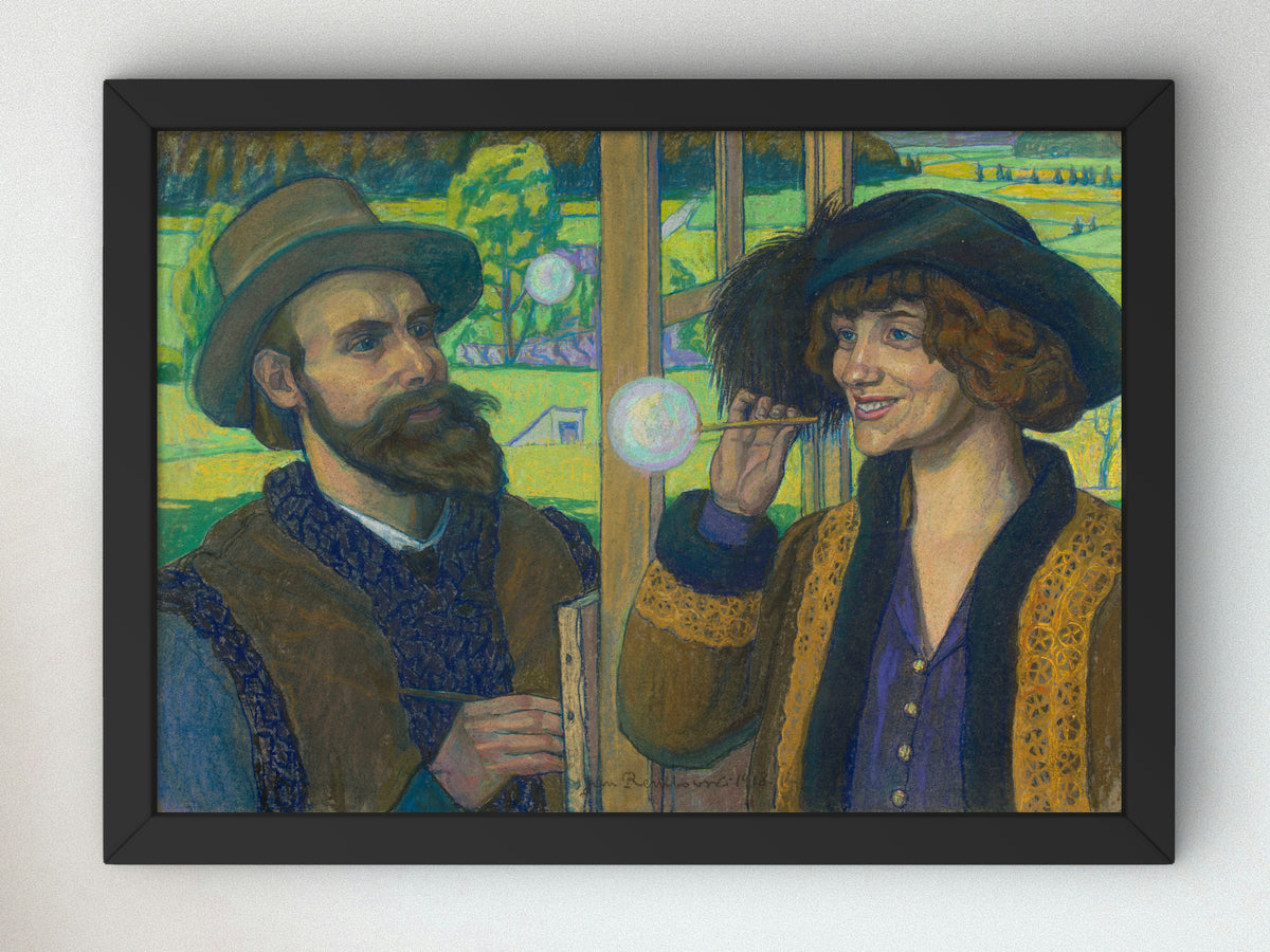 Soap Bubbles by Jan Rembowski 1918, Wall Art Print, Fine Art Reproduction, Museum Quality Decor, Poster