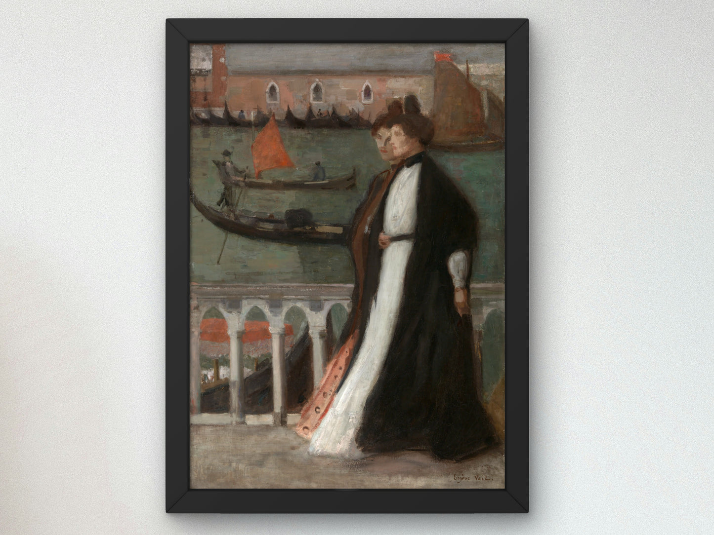 Along the Riva by Eugène Lawrence Vail, Wall Art Print, Fine Art Reproduction, Museum Quality Decor, Poster