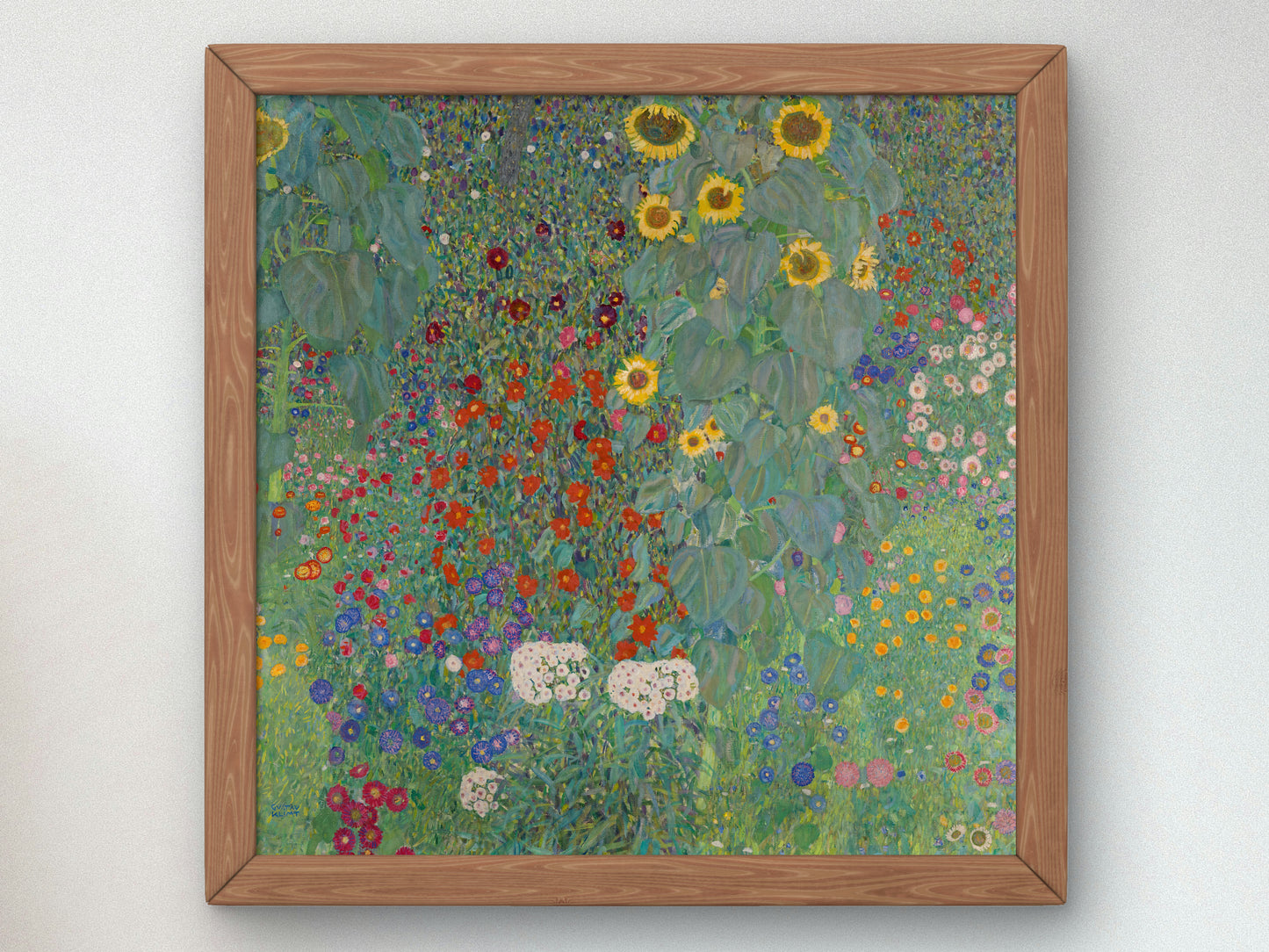 Farm Garden with Sunflowers by Gustav Klimt 1906, Wall Art Print, Fine Art Reproduction, Museum Quality Decor, Poster