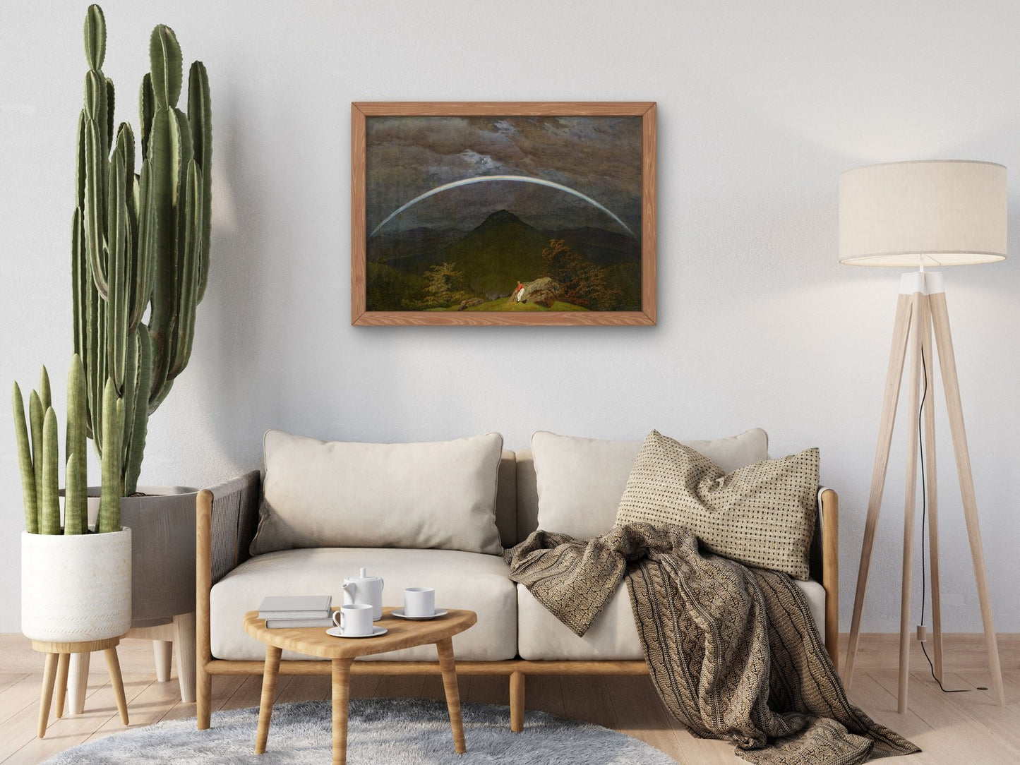 Mountain Landscape with Rainbow by Caspar David Friedrich 1810, Wall Art Print, Fine Art Reproduction, Museum Quality Decor, Poster