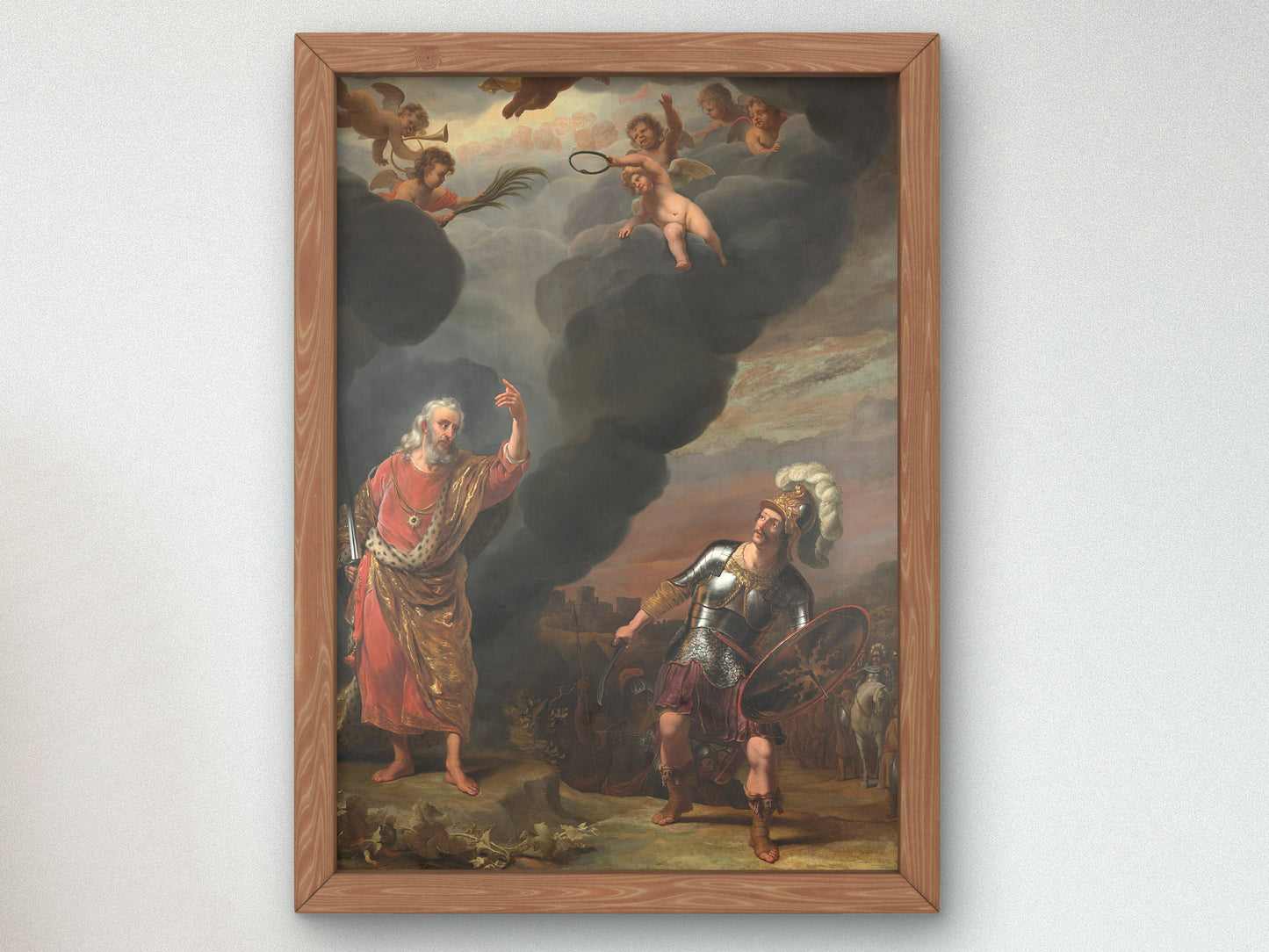 The Captain of God's Army Appearing to Joshua by Ferdinand Bol 1660, Wall Art Print, Fine Art Reproduction, Museum Quality Decor, Poster