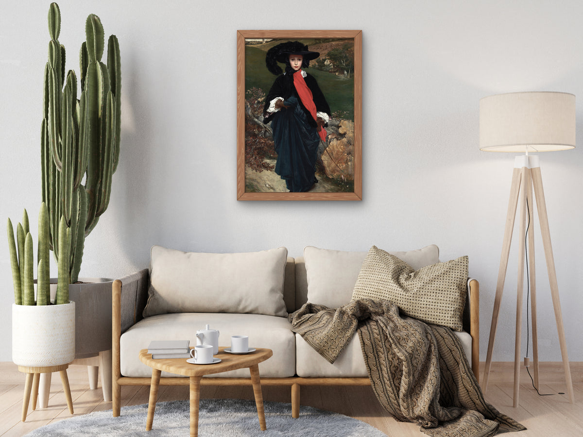 Portrait of May Sartoris by Frederic Leighton 1860, Wall Art Print, Fine Art Reproduction, Museum Quality Decor, Poster