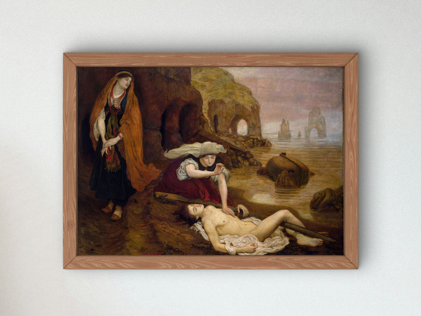 Finding of Don Juan by Haidee by Ford Madox Brown 1873, Wall Art Print, Fine Art Reproduction, Museum Quality Decor, Poster