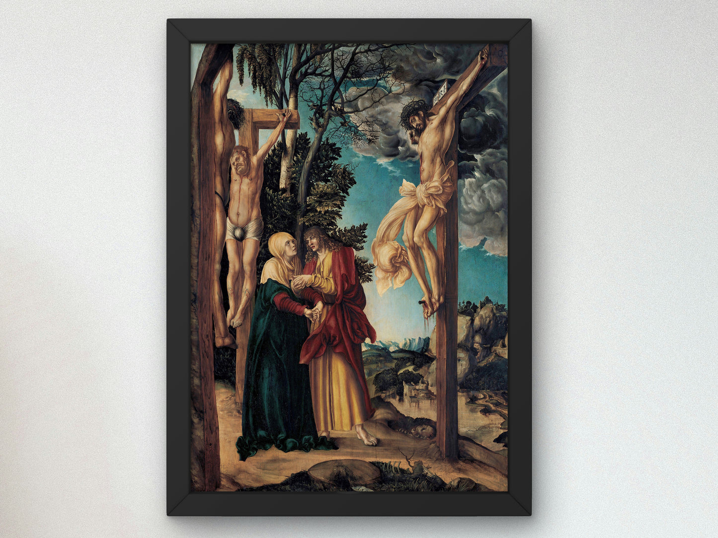 The Lamentation of Christ by Lucas Cranach the Elder 1503, Wall Art Print, Fine Art Reproduction, Museum Quality Decor, Poster