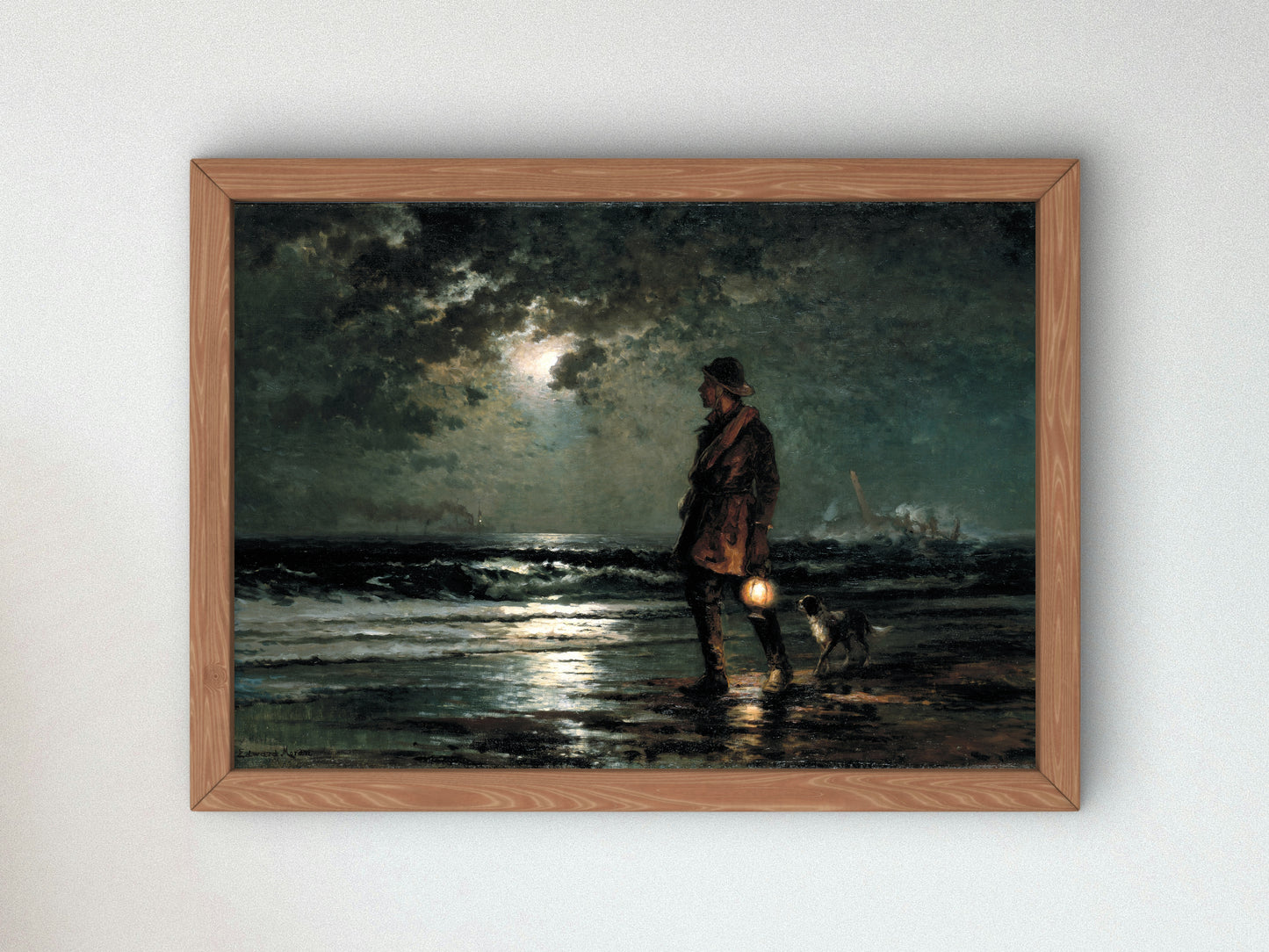 Life Saving Patrol by Edward Moran 1893, Wall Art Print, Fine Art Reproduction, Museum Quality Decor, Poster