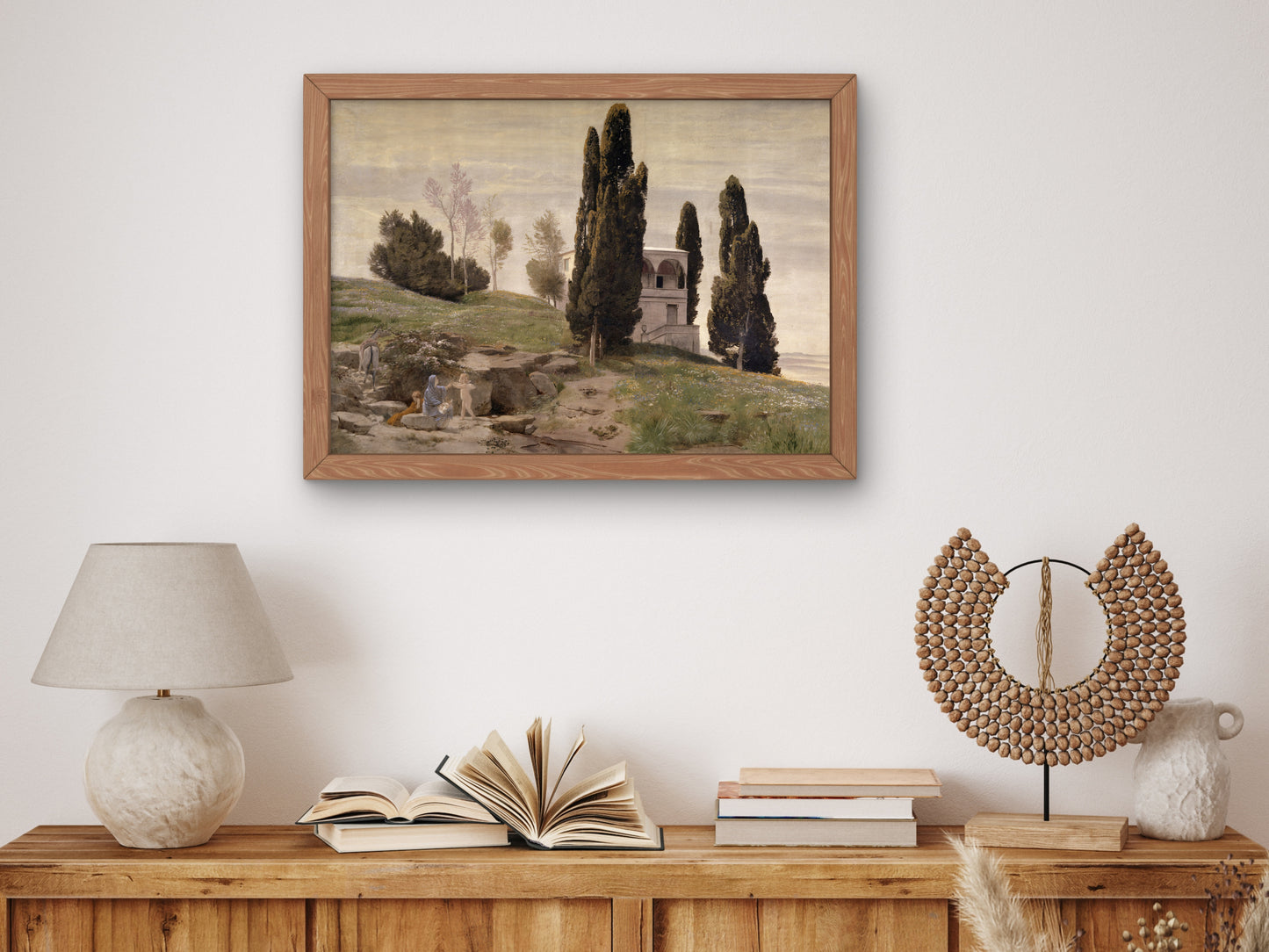 Rest on the Flight into Egypt by Arnold Böcklin 1868, Wall Art Print, Fine Art Reproduction, Museum Quality Decor, Poster