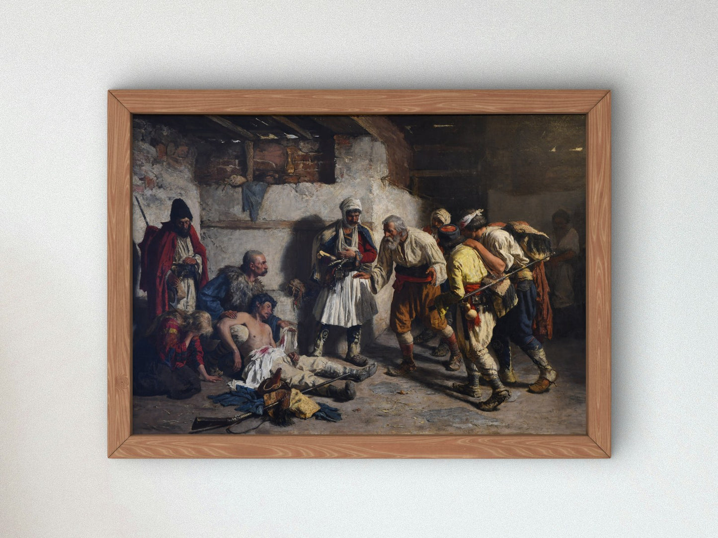 The Wounded Montenegrin by Paja Jovanović 1882, Wall Art Print, Fine Art Reproduction, Museum Quality Decor, Poster
