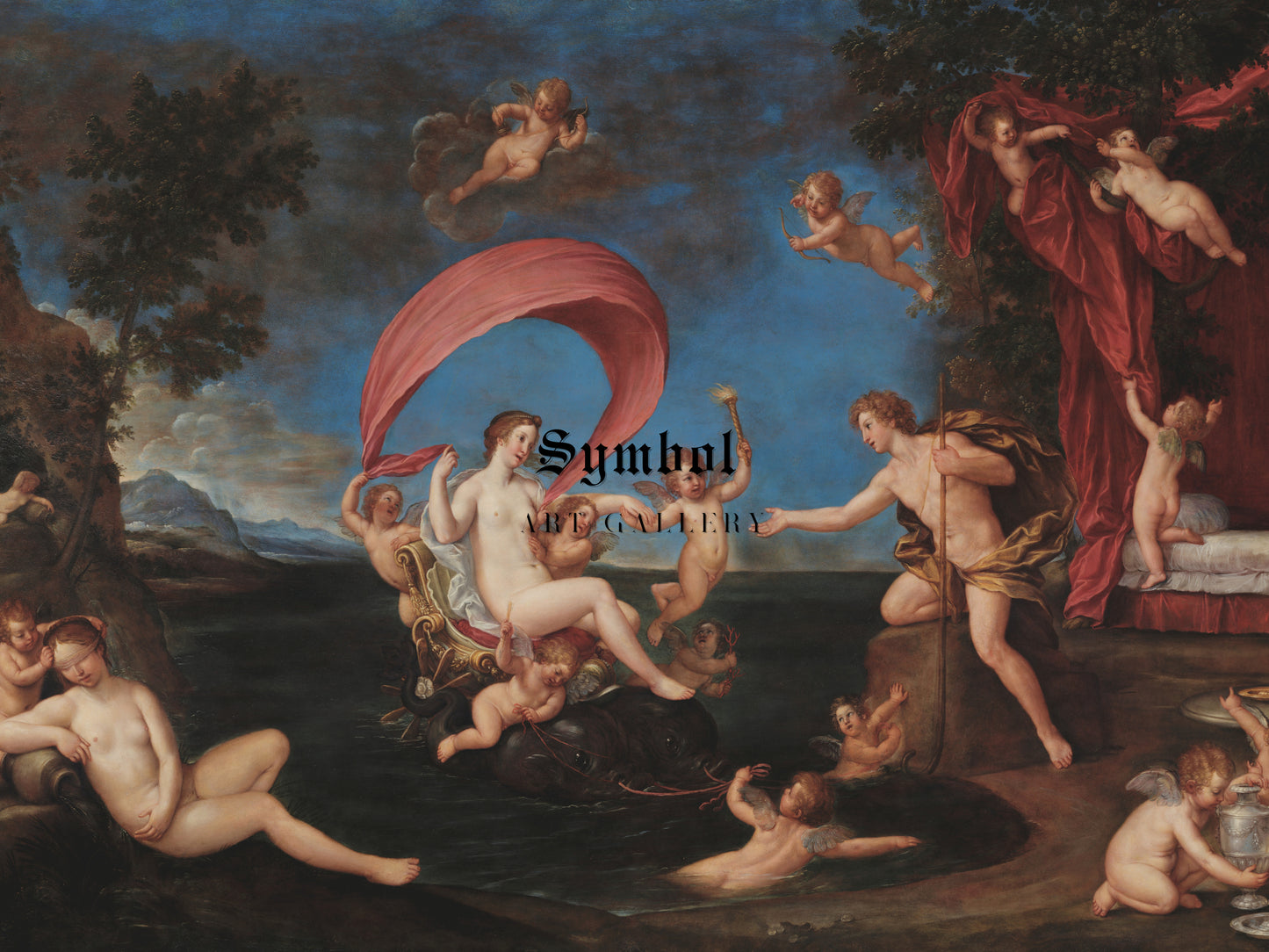 The Marriage of Peleus and Thetis by Francesco Albani, Wall Art Print, Fine Art Reproduction, Museum Quality Decor, Poster