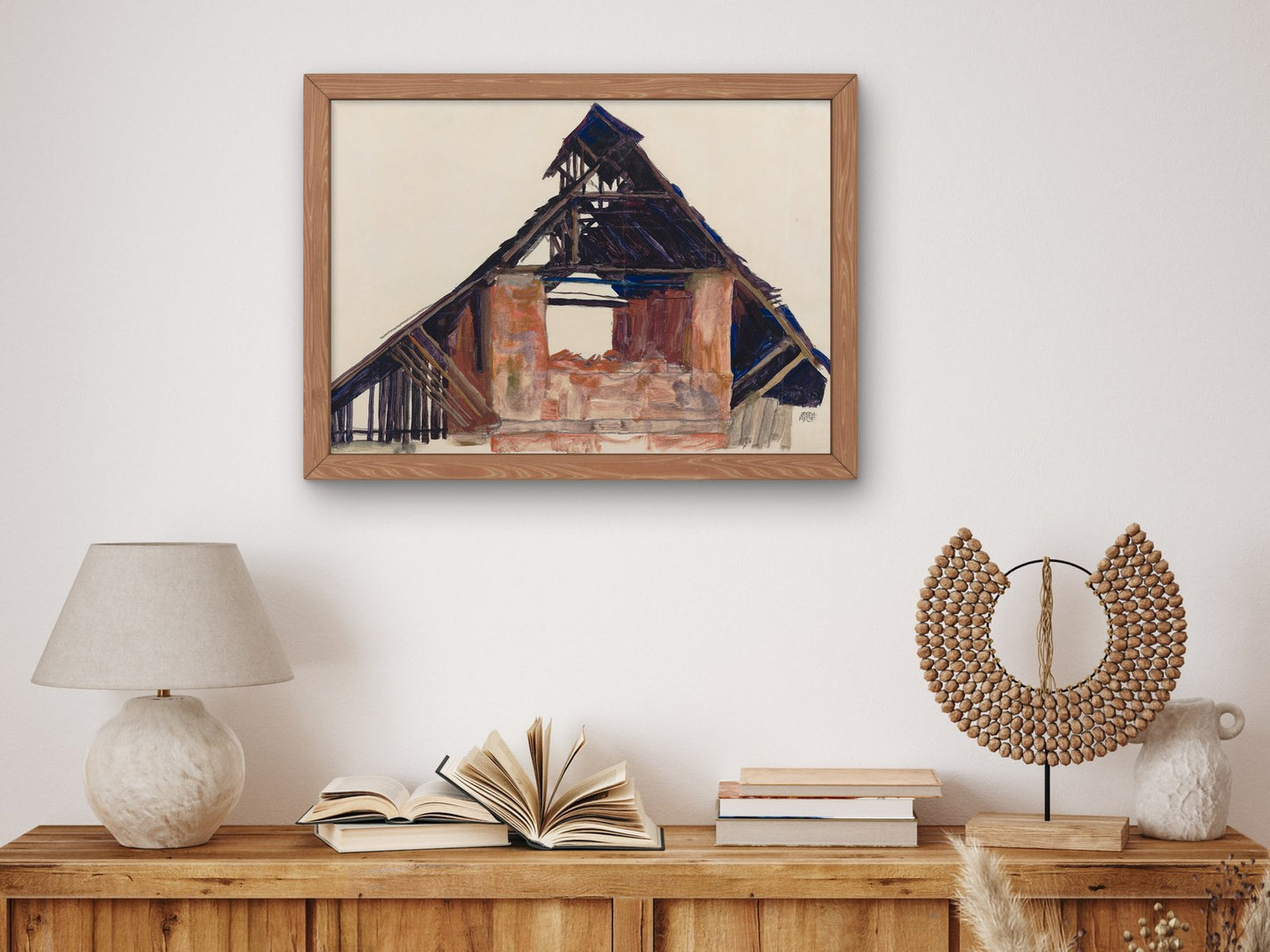 Old Gable by Egon Schiele 1913, Wall Art Print, Fine Art Reproduction, Museum Quality Decor, Poster
