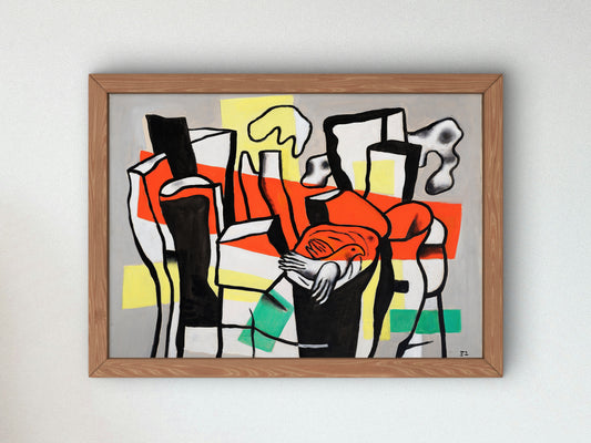 Bird in Front of Tree Trunks by Fernand Léger 1952, Wall Art Print, Fine Art Reproduction, Museum Quality Decor, Poster