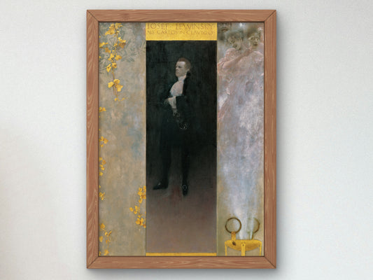 Josef Lewinsky as Carlos in Clavigo by Gustav Klimt 1895, Wall Art Print, Fine Art Reproduction, Museum Quality Decor, Poster