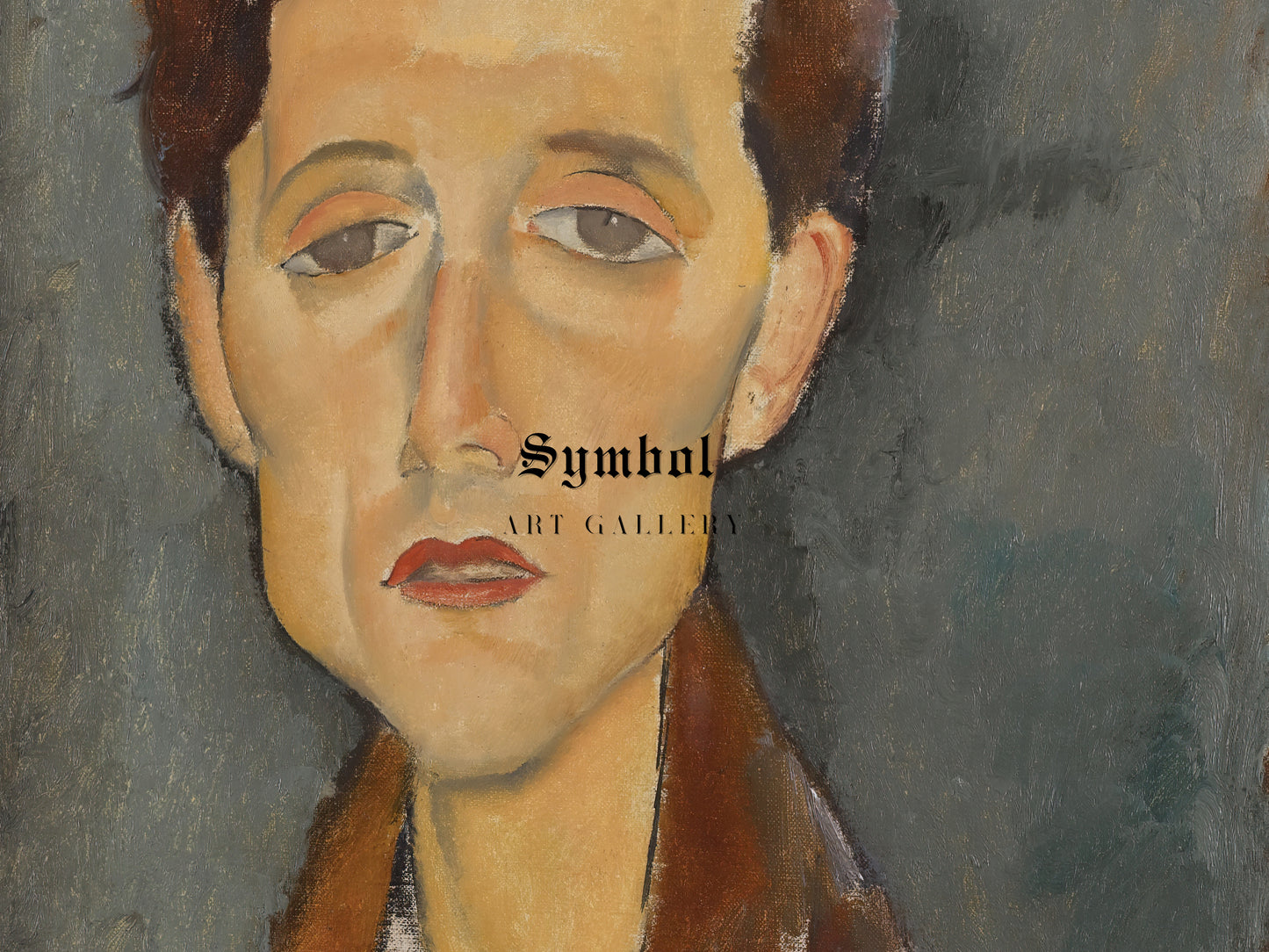 Portrait of Frans Hellens by Amedeo Modigliani 1918, Wall Art Print, Fine Art Reproduction, Museum Quality Decor, Poster