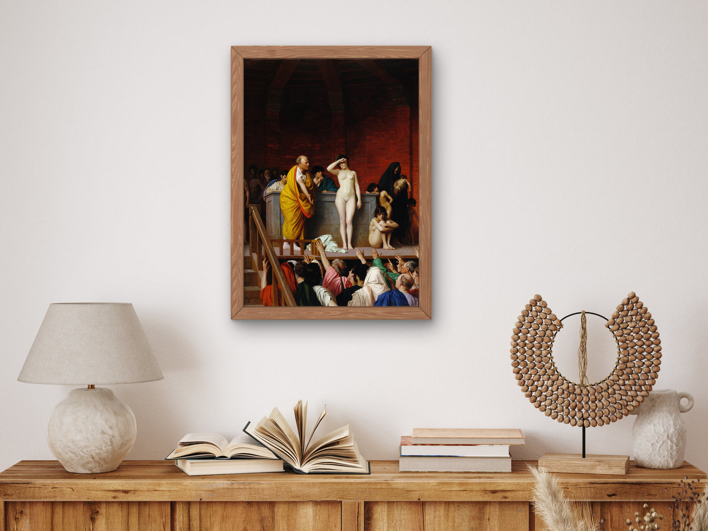 Slave Market in Ancient Rome by Jean Léon Gérôme 1884, Wall Art Print, Fine Art Reproduction, Museum Quality Decor, Poster