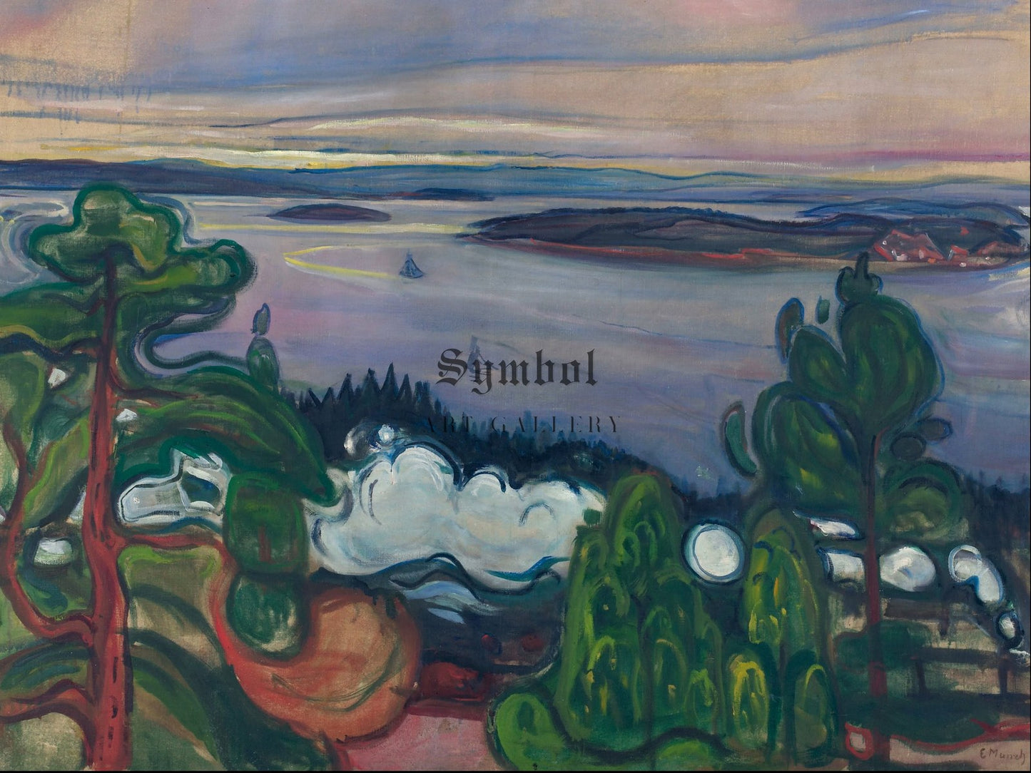 Train Smoke by Edvard Munch 1900, Wall Art Print, Fine Art Reproduction, Museum Quality Decor, Poster