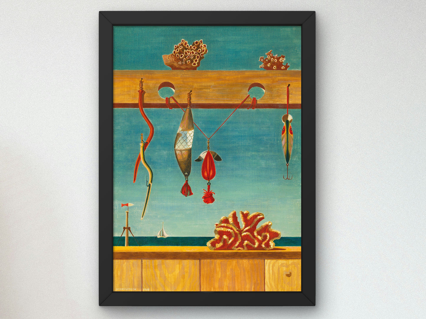 Les Plats du Jour by Edward Wadsworth 1938, Wall Art Print, Fine Art Reproduction, Museum Quality Decor, Poster