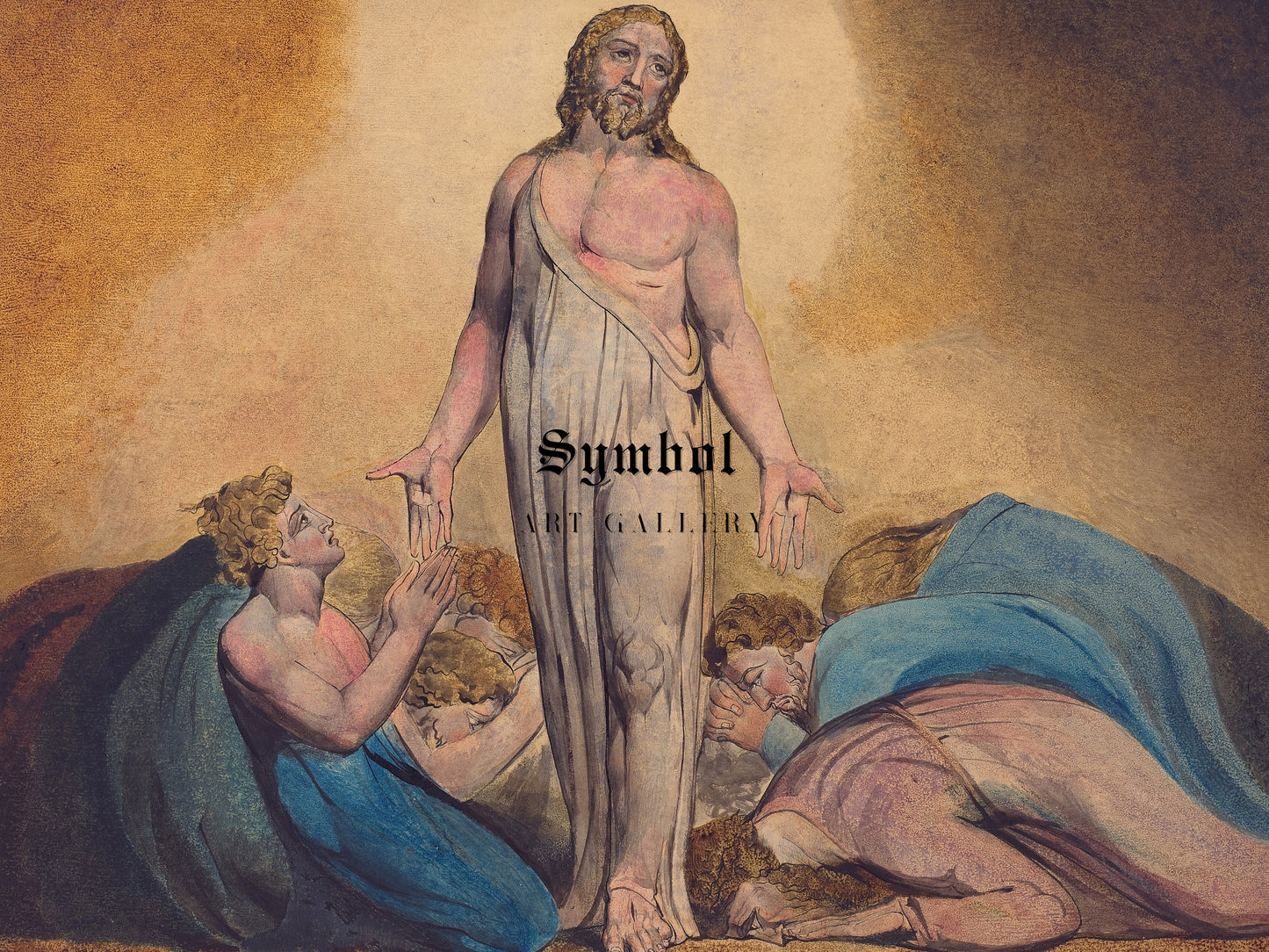 Christ Appearing to His Disciples After the Resurrection by William Blake 1795, Wall Art Print, Fine Art Reproduction, Museum Quality Decor