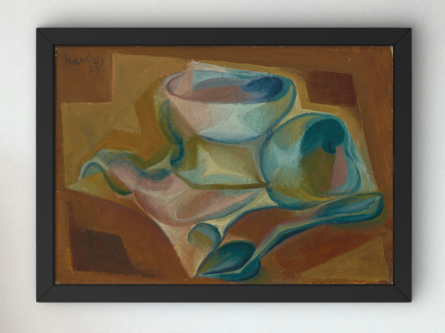 Bol et Pomme by Juan Gris 1923, Wall Art Print, Fine Art Reproduction, Museum Quality Decor, Poster
