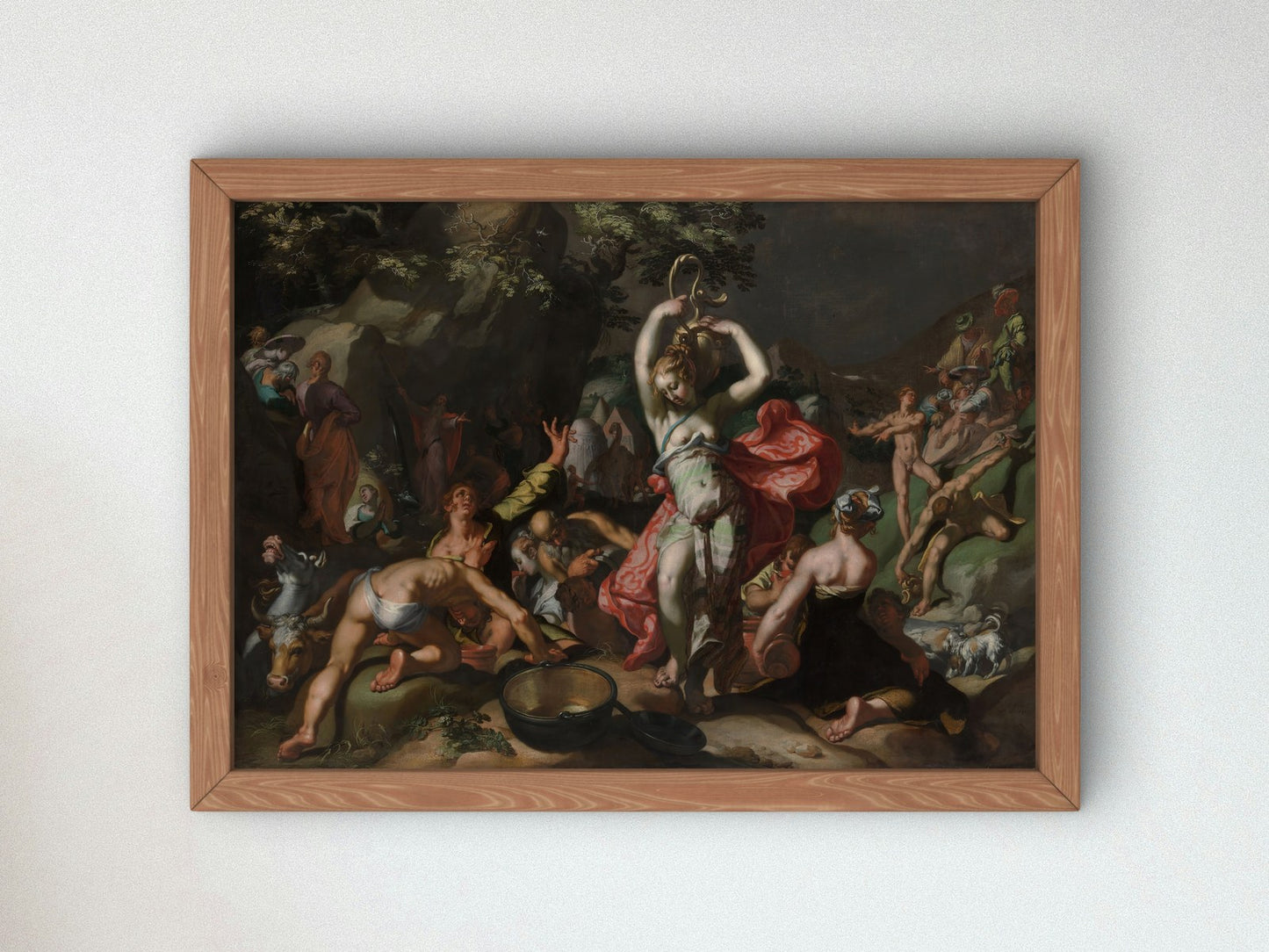 Moses Striking the Rock by Abraham Bloemaert 1596, Wall Art Print, Fine Art Reproduction, Museum Quality Decor, Poster