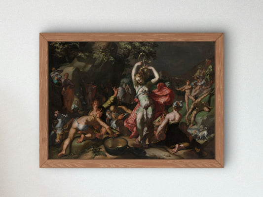Moses Striking the Rock by Abraham Bloemaert 1596, Wall Art Print, Fine Art Reproduction, Museum Quality Decor, Poster