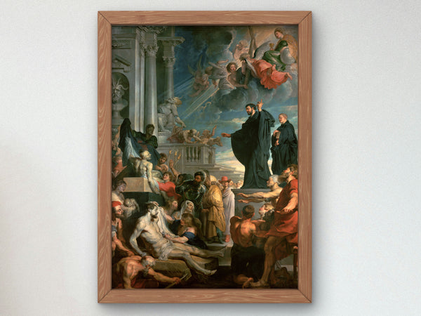The Miracles of St. Francis Xavier by Peter Paul Rubens 1617, Wall Art Print, Fine Art Reproduction, Museum Quality Decor, Poster