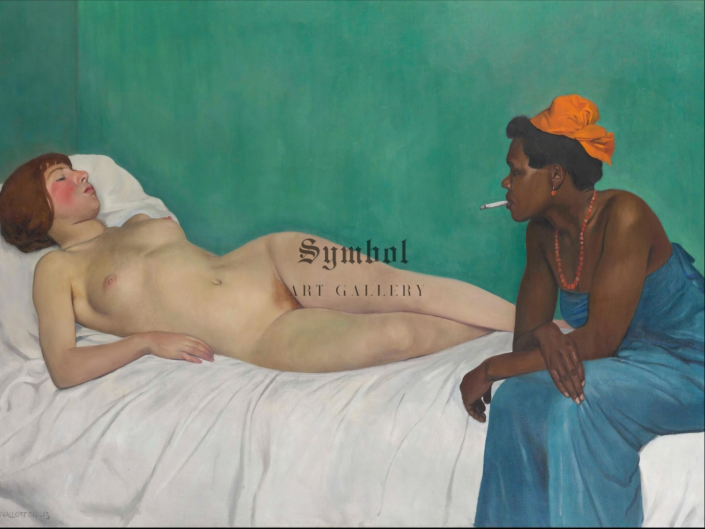 The White and the Black by Félix Vallotton 1913, Wall Art Print, Fine Art Reproduction, Museum Quality Decor, Poster
