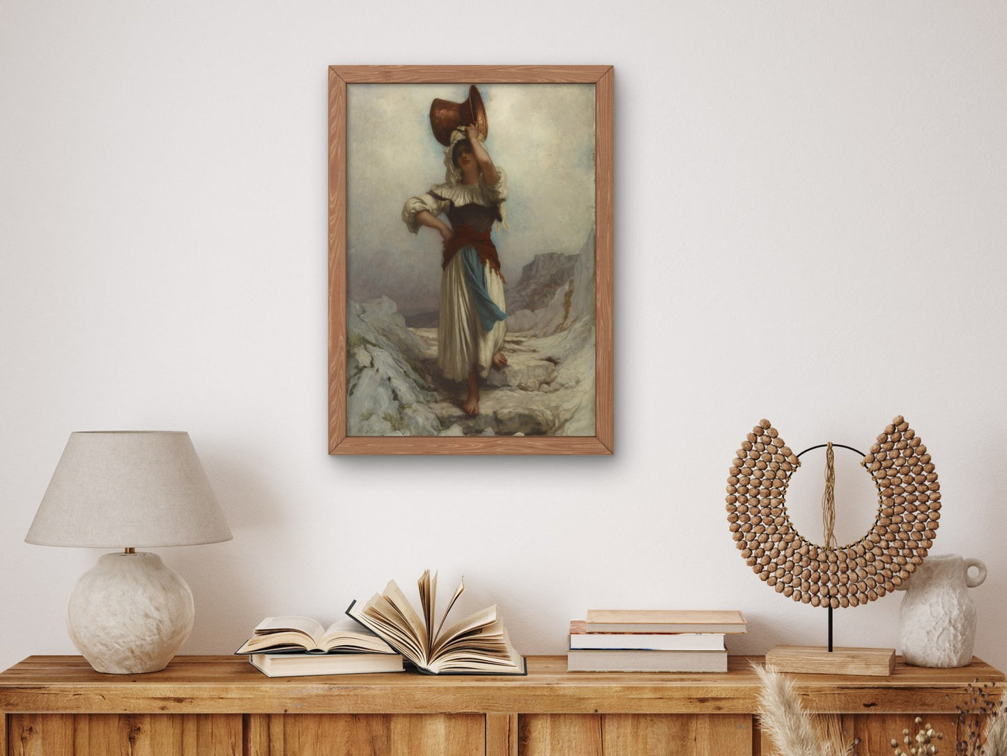 Going to the Well by Ernest Hébert, Wall Art Print, Fine Art Reproduction, Museum Quality Decor, Poster