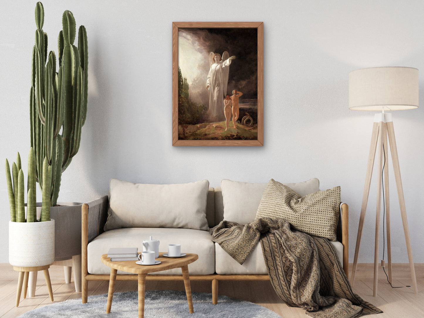 Expulsion of Adam and Eve by John Faed, Wall Art Print, Fine Art Reproduction, Museum Quality Decor, Poster