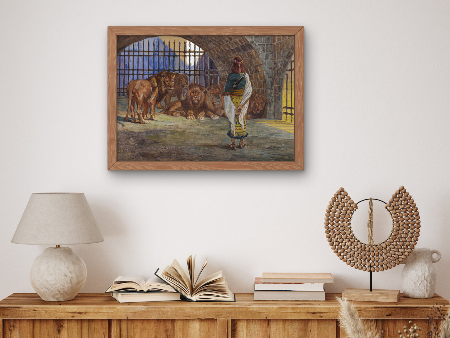 Daniel in the Lions' Den by James Tissot 1896, Wall Art Print, Fine Art Reproduction, Museum Quality Decor, Poster