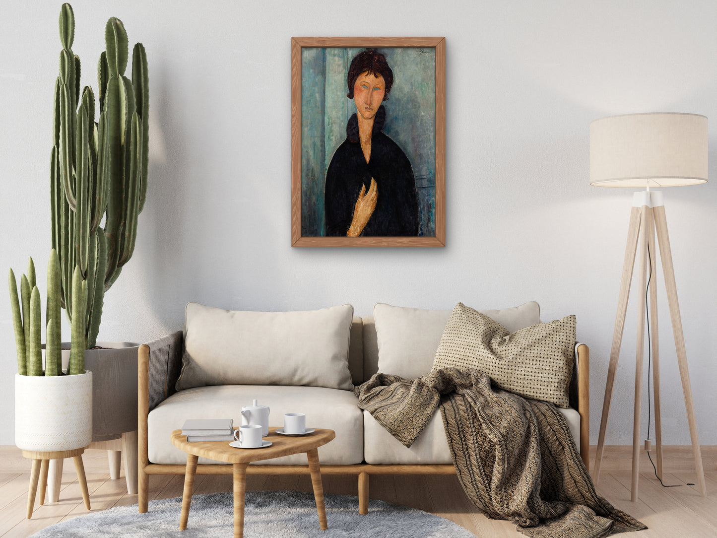 Woman with Blue Eyes by Amedeo Modigliani 1918, Wall Art Print, Fine Art Reproduction, Museum Quality Decor, Poster