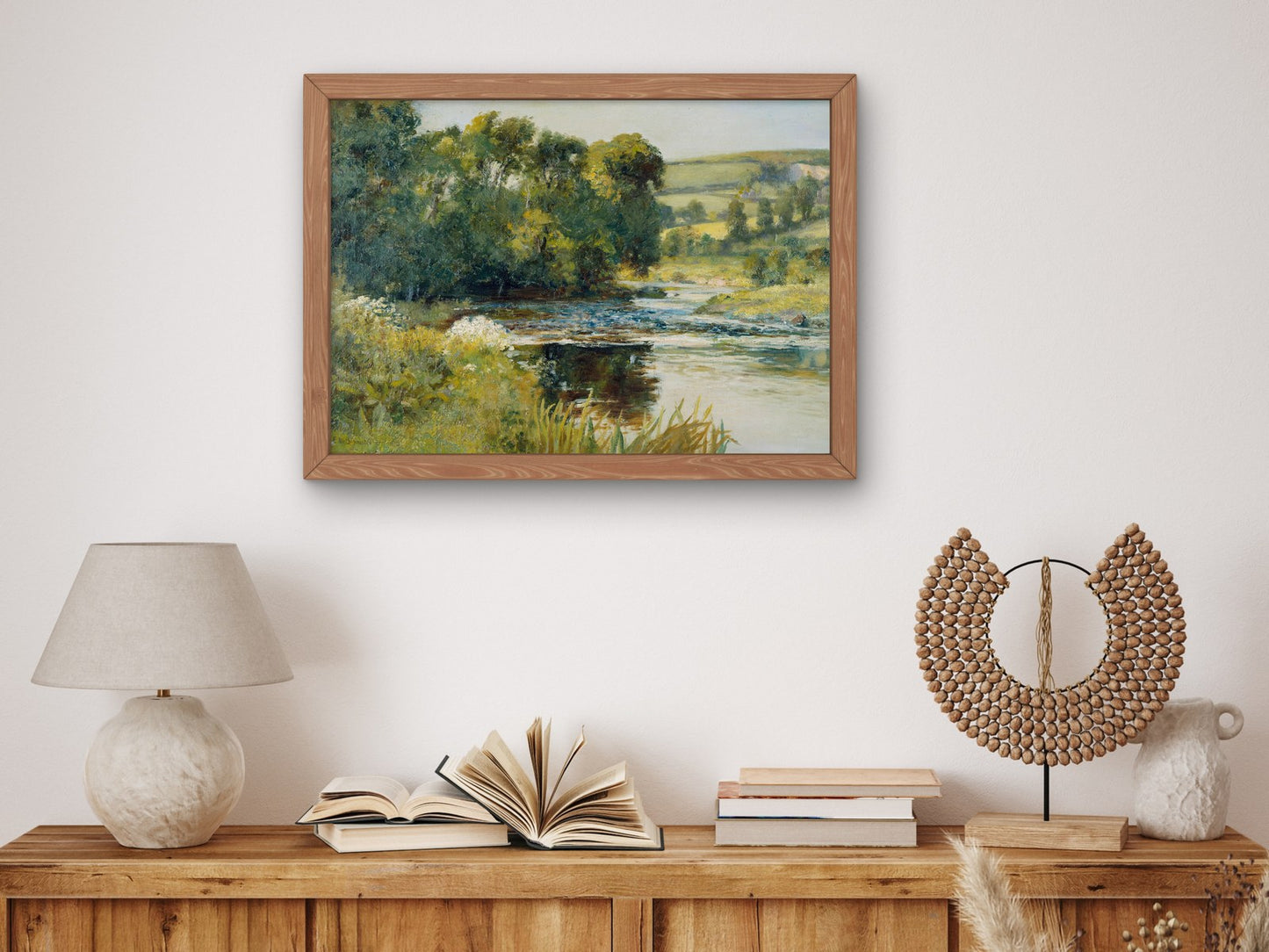 Streamside by Edward Mitchell Bannister 1870, Wall Art Print, Fine Art Reproduction, Museum Quality Decor, Poster