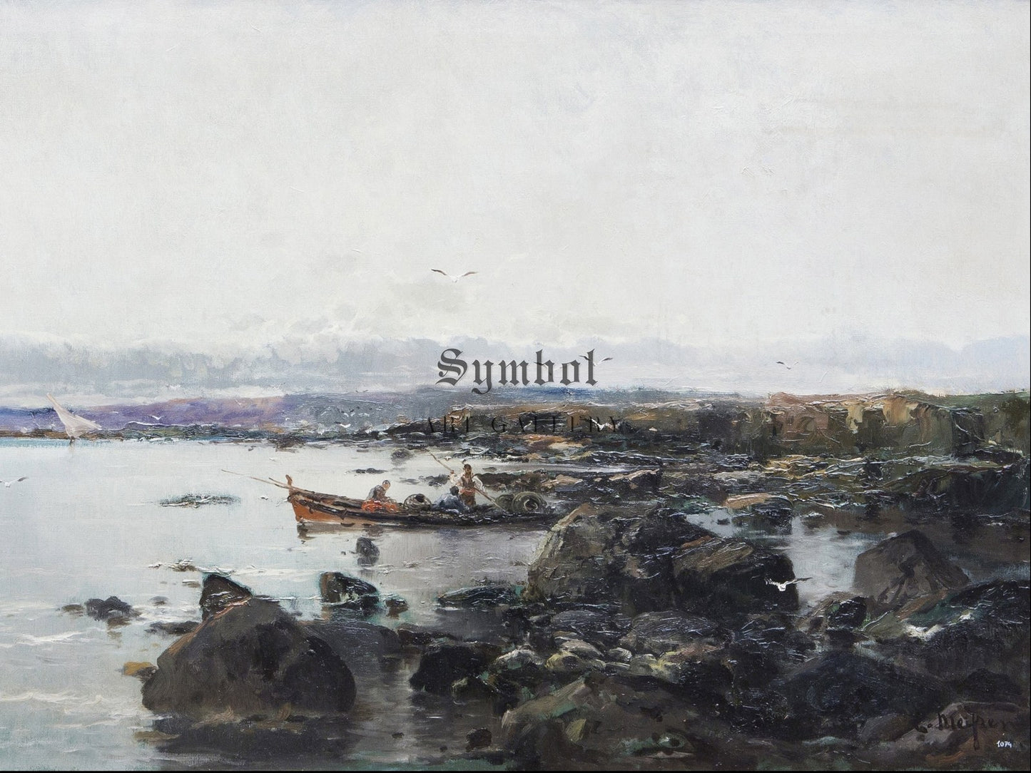 Seascape by Eliseo Meifrén, Wall Art Print, Fine Art Reproduction, Museum Quality Decor, Poster