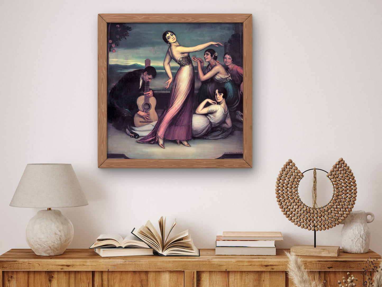 Flamenco Songs and Dances by Julio Romero de Torres 1917, Wall Art Print, Fine Art Reproduction, Museum Quality Decor, Poster