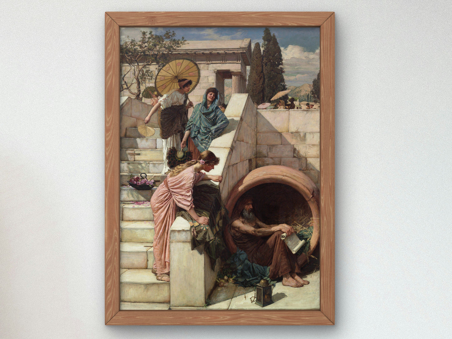Diogenes by John William Waterhouse 1882, Wall Art Print, Fine Art Reproduction, Museum Quality Decor, Poster