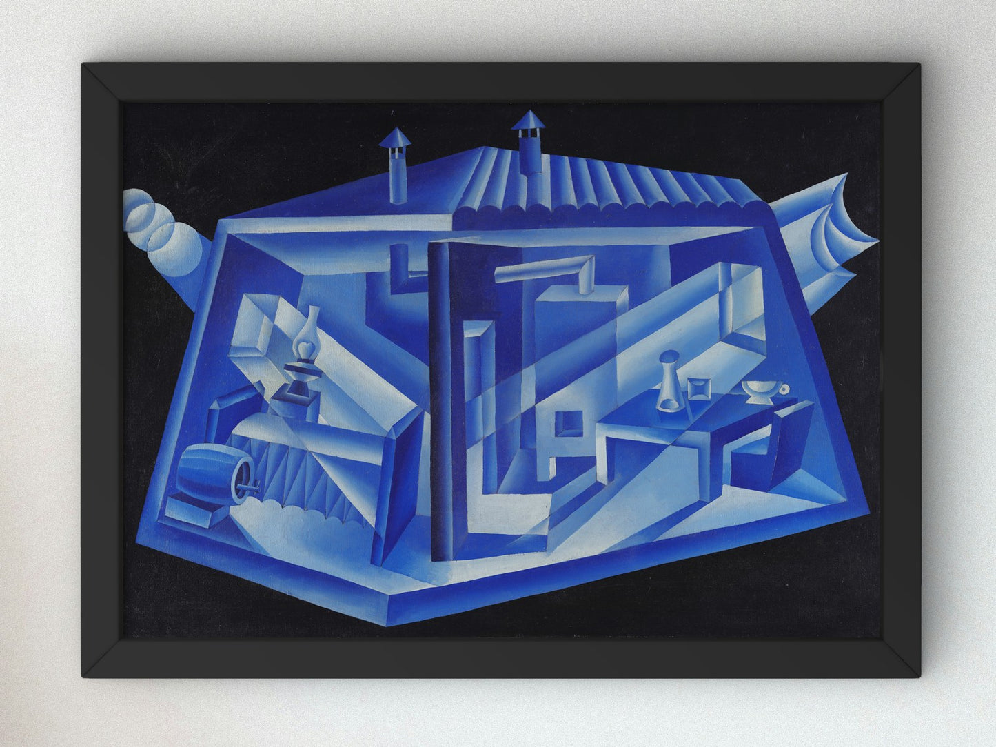 Prismi lunari by Fortunato Depero 1931, Wall Art Print, Fine Art Reproduction, Museum Quality Decor, Poster