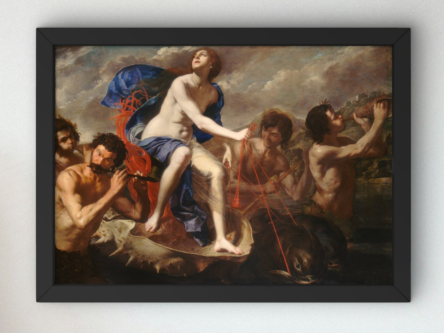 The Triumph of Galatea by Bernardo Cavallino 1650, Wall Art Print, Fine Art Reproduction, Museum Quality Decor, Poster