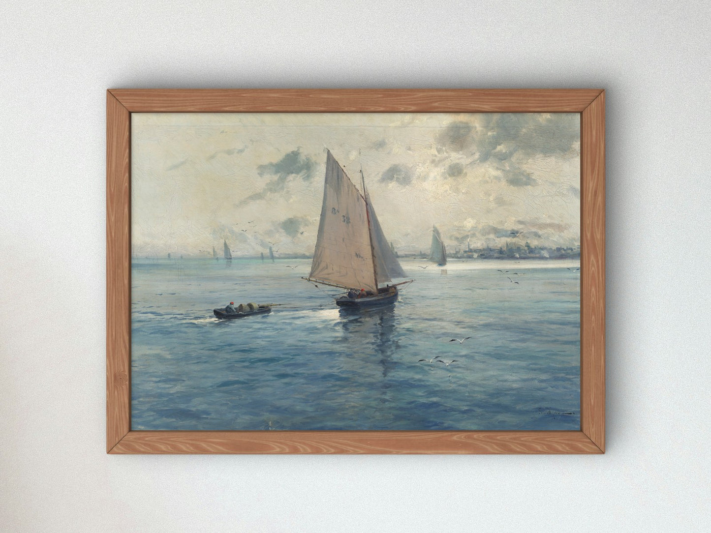 Sailboats by Eliseo Meifrén, Wall Art Print, Fine Art Reproduction, Museum Quality Decor, Poster